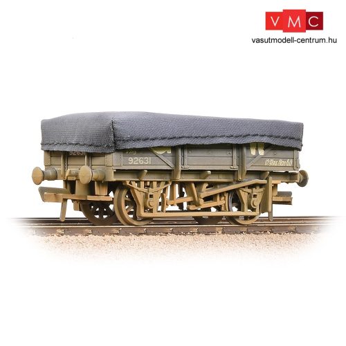 Branchline 33-088A 5 Plank China Clay Wagon GWR Grey With Tarpaulin Cover - Weathered