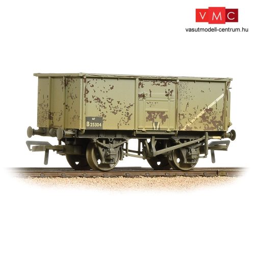 Branchline 37-253B BR 16T Steel Mineral Wagon BR Grey (Early) - Weathered