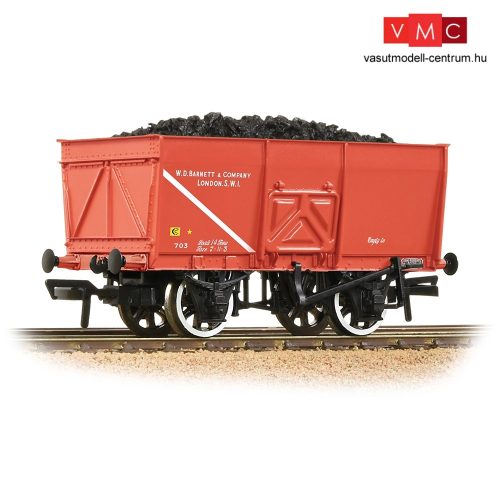 Branchline 37-429 16T Steel Slope-Sided Mineral Wagon 'WD Barnett & Co.' Red - Includes Wagon Load