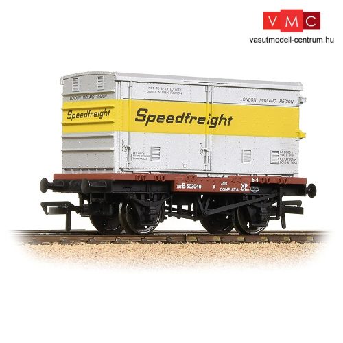 Branchline 37-991 Conflat Wagon BR Bauxite (Early) With 'Speedfreight' Ventilated BA Container