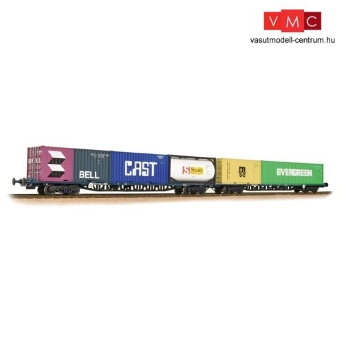 Branchline 38-627 BR FGA Outer Flats 2-Pack BR Blue (TOPS) With Private Owner Maritime Containers