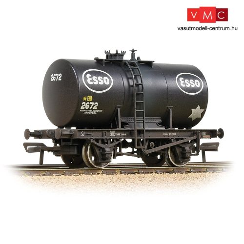 Branchline 38-777A 20T Class B Anchor-Mounted Tank Wagon 'Esso' Black - Weathered