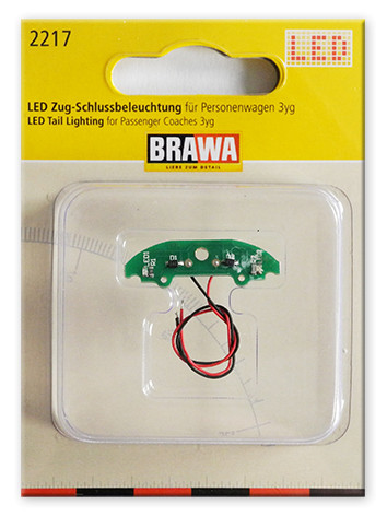 Brawa 2217 Zárfény világítás 3yg háromtengelyes személykocsikhoz, LED, 1 db (H0)