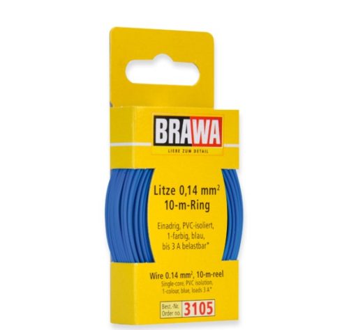 Brawa 3105 Vezeték 10 m, 0,14 mm², kék