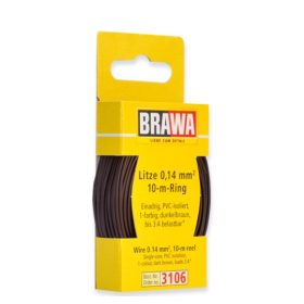 Brawa 3106 Vezeték 10 m, 0,14 mm², sötétbarna