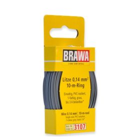 Brawa 3107 Vezeték 10 m, 0,14 mm², szürke