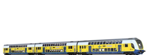 Brawa 44570 Emeletes személykocsi-készlet vezérlőkocsival, 3-részes Twindexx Vario, Metronom (RE 3 Hamburg Hbf) (E6) (H0)