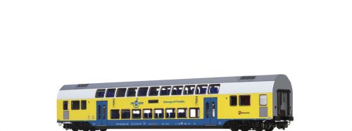 Brawa 44576 Emeletes személykocsi 2. osztály, Metronom (RE 3 Hamburg Hbf) (E6) (H0) - DCC / LED világítással