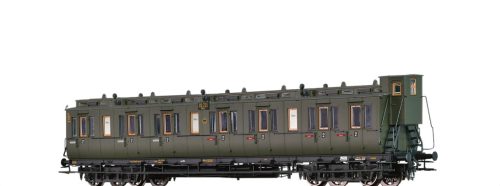 Brawa 45270 Oldalfellépős személykocsi fékházzal, négytengelyes B4ü, 2. osztály, DRG (E2) (H0)