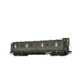   Brawa 45271 Oldalfellépős személykocsi fékházzal, négytengelyes BC4ü, 2./3. osztály, DRG (E2) (H0)