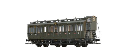 Brawa 45493 Oldalfellépős személykocsi fékházzal, háromtengelyes C3, 3. osztály, DRG (E2) (H0)