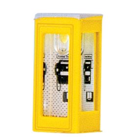 Brawa 4566 Világító telefonfülke, sárga (N)