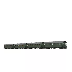   Brawa 46827 Személykocsi-készlet vezérlőkocsival, 4-részes Donnerbüchse, DB (E3) (H0) (H0) - világítással / AC