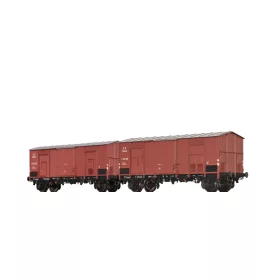   Brawa 48572 Fedett sátortetős teherkocsi-pár, FC, FS (E2) (H0)