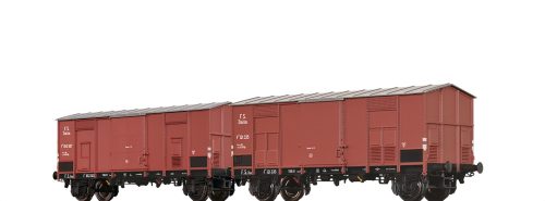 Brawa 48572 Fedett sátortetős teherkocsi-pár, FC, FS (E2) (H0)