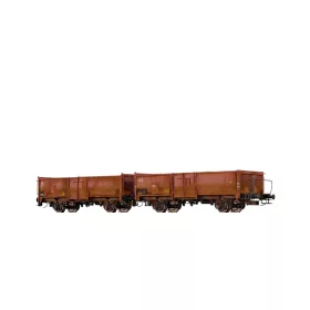   Brawa 48640 Nyitott teherkocsi-pár, E 037, cukorrépa rakománnyal, SBB (E4) (H0) - gyárilag koszolt modell