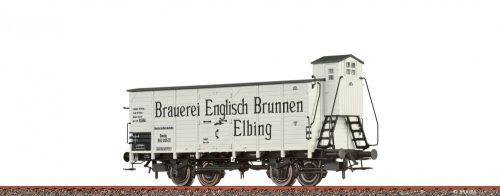 Brawa 49813 Fedett sörszállító teherkocsi fékházzal, Brauerei Englisch Brunnen, DRG (E2) 