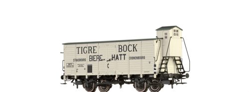 Brawa 49887 Fedett teherkocsi fékházzal, G10, Tigre Bock, SNCF (E2) (H0)
