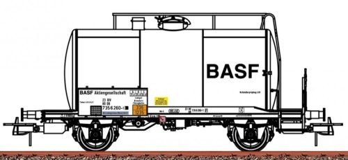 Brawa 50023 Tartálykocsi fékállással, Z[P], BASF, DB (E4) (H0)
