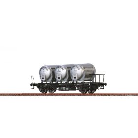   Brawa 50606 Háztól-házig kiskonténerszállító teherkocsi, BTs 30, DDikr 621 tartálykonténerekkel - Von Haus zu Haus, DB (E3) (H0)