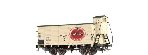 Brawa 50771 Fedett sörszállító teherkocsi fékházzal, G10, Villacher Bier, ÖBB (E3) (H0)