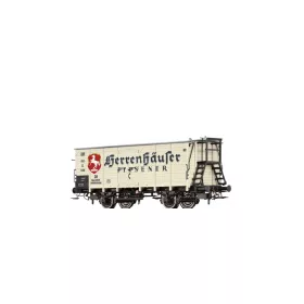   Brawa 50986 Fedett teherkocsi, G10, magas fékállással, Herrenhäuser, DB (E3) (H0)