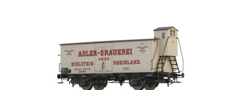 Brawa 51256 Fedett teherkocsi fékházzal, G10, Adler-Brauerei Bielstein, DRG (E2) (H0)