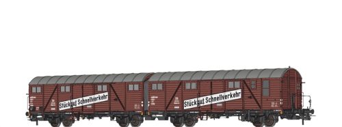 Brawa 51300 Fedett teherkocsi-egység, Gllmehs52, Stückgut-Schnellverkehr, DB (E3) (H0)