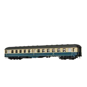   Brawa 58057 Személykocsi, négytengelyes középajtós AByl 411, 1./2. osztály, óceánkék/bézs, DB (E4) (H0) - világítással
