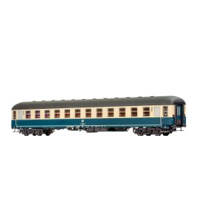   Brawa 58093 Személykocsi, négytengelyes Bm232, 2. osztály, óceánkék/bézs, DB (E4) (H0)