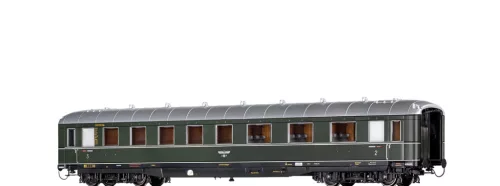 Brawa 58196 Személykocsi, négytengelyes Schürzenwagen, BC4ü-39 2./3. osztály, DRG (E2) (H0) - világítással