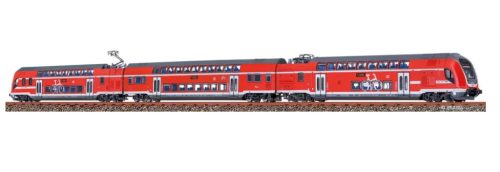 Brawa 64542 Emeletes villamos motorvonat BR 445 Twindexx Vario, 3-részes, Stralsund Hbf, DB-AG (E6) (N) - Sound