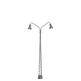   Brawa 84019 Vasúti térvilágítás rácsos oszlopon, dupla, LED (H0) - Érintkezőtalppal