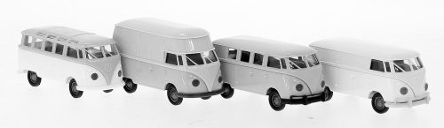 Brekina 10210 Volkswagen Bulli Transporter T1b 1960, 4 különböző típus (H0) - Építőkés