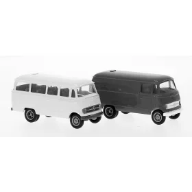   Brekina 10212 Mercedes-Benz L 319/O 319 dobozos és kisbusz, 1960 (H0) - Építőkészlet