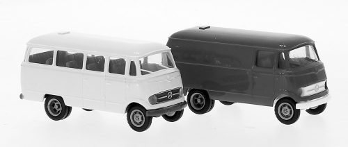 Brekina 10212 Mercedes-Benz L 319/O 319 dobozos és kisbusz, 1960 (H0) - Építőkészlet