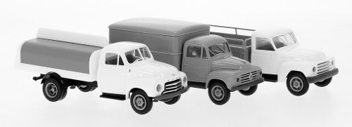 Brekina 10213 Hanomag, Henschel és Opel teherutók 1955 (H0) - Építőkészlet