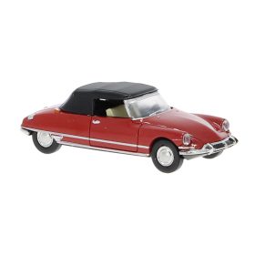   Brekina 14230 Citroen DS Cabrio Chapron, piros - zárt tetővel (H0)