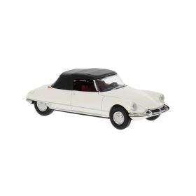   Brekina 14234 Citroen DS Cabrio Chapron, fehér - zárt tetővel (H0)
