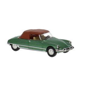   Brekina 14238 Citroen DS 19 Cabrio, zöld - zárt tetővel (H0)