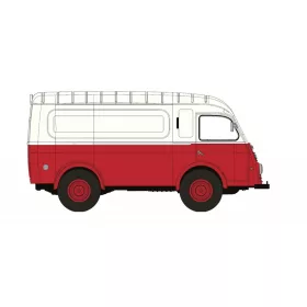   Brekina 14663 Renault Goelette 1000 KG, dobozos, fehér/piros, 1950 (H0)