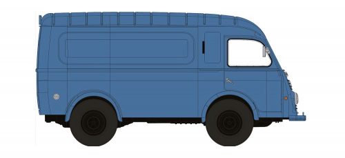 Brekina 14665 Renault Goelette 1000 KG, dobozos, kék, 1950 (H0)