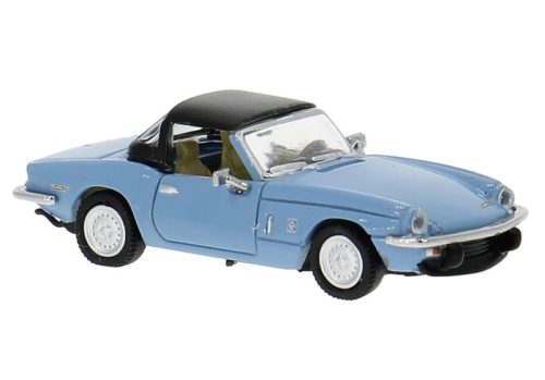 Brekina 15181 Triumph Spitfire, zárt tetővel, metál színben - világoskék (H0)