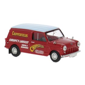   Brekina 15369 Austin Mini Coutryman, piros - Circus Chipperfields (H0)