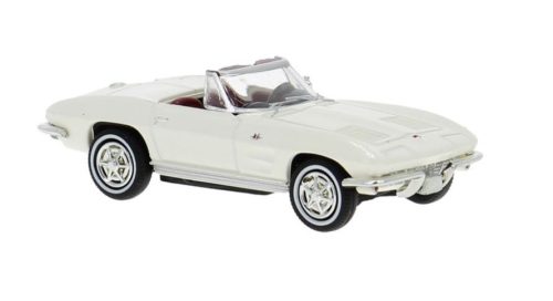 Brekina 18031 Chevrolet Corvette C2 Cabrio, fehér (H0)