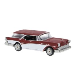   Brekina 18181 Buick Century Caballero, metál színben - bordó/fehér (H0)