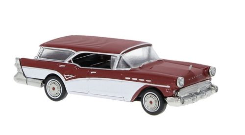 Brekina 18181 Buick Century Caballero, metál színben - bordó/fehér (H0)