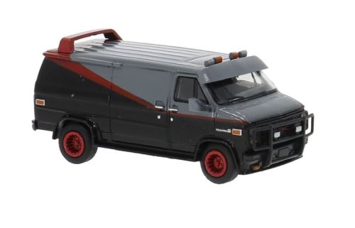 Brekina 18250 GMC Vandura, dobozos furgon - fekete (H0)