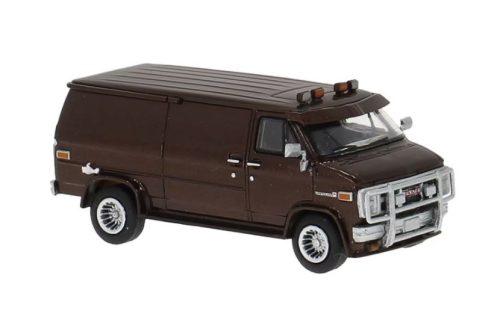 Brekina 18252 GMC Vandura, dobozos furgon - barna (H0)