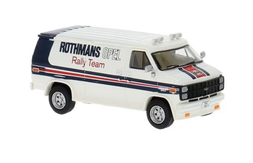 Brekina 18257 Chevrolet C20, dobozos, Rothman-Teams (H0)